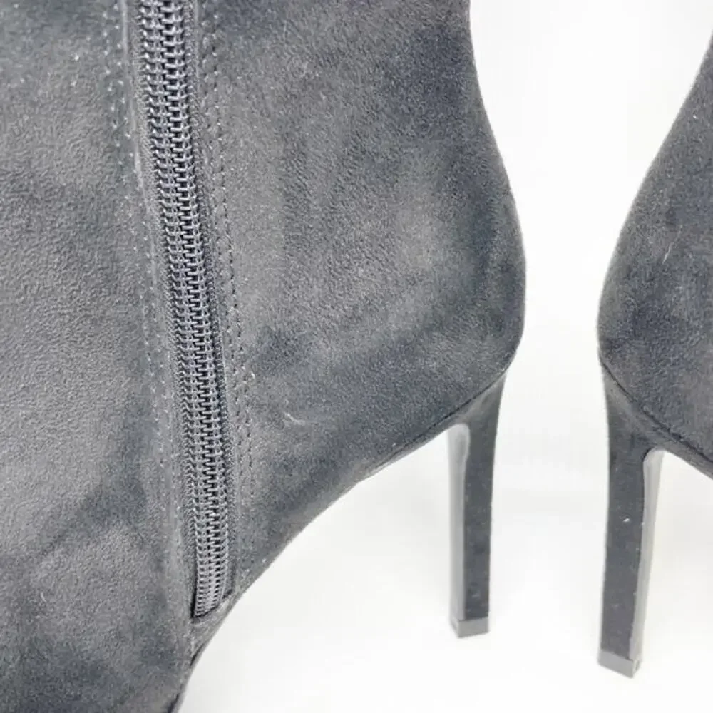 Open Edit Women's Barbara Tall Pointed Toe Boot Black Size 6.5 M‎